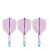 CALIBURN SUP FLIGHTS MOULDED SHAFT AND FLIGHT - STANDARD NO6 - WAVES - BLAU&LILA