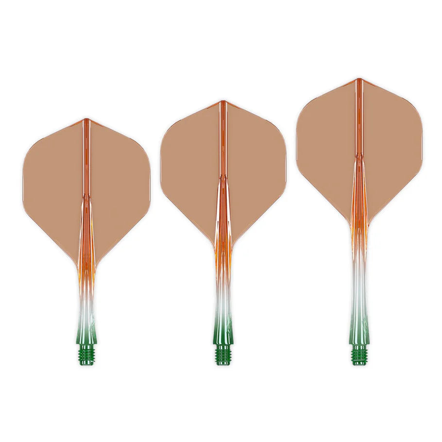 CALIBURN SUP FLIGHTS MOULDED FLIGHT & SHAFT - STANDARD NO2 - TWO TONE-3