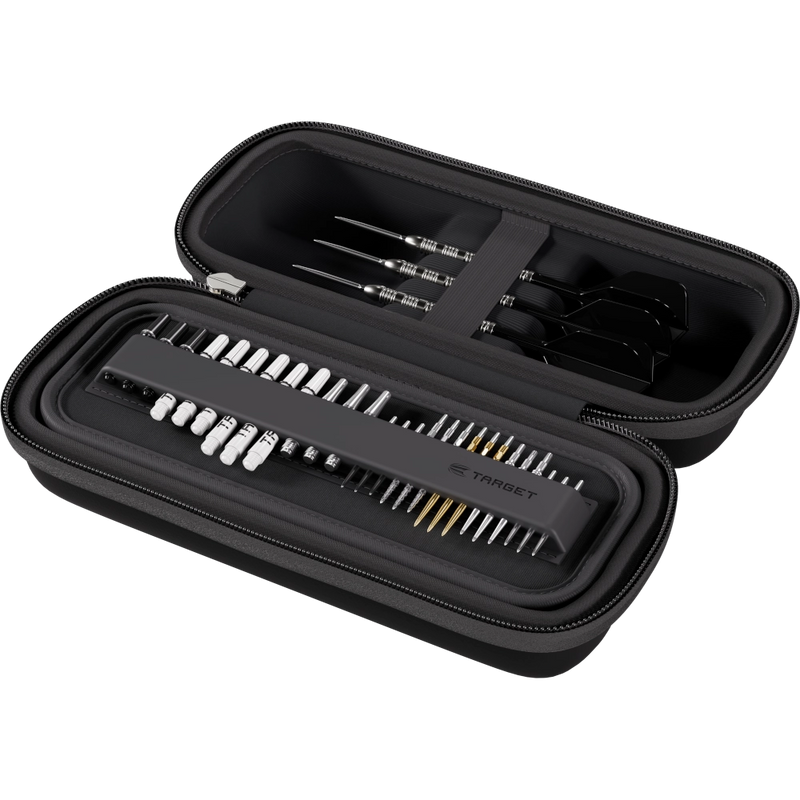 Detailaufnahme des robusten Target BOA Dart Case mit sicherem Verschluss