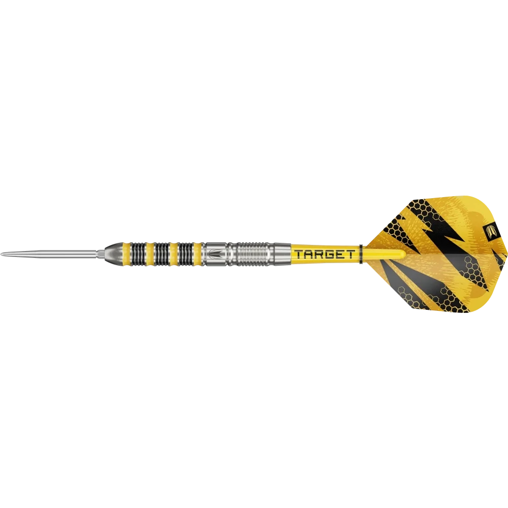 Frontansicht der Target Buzz SP01 Steeldarts 90 Prozent Tungsten