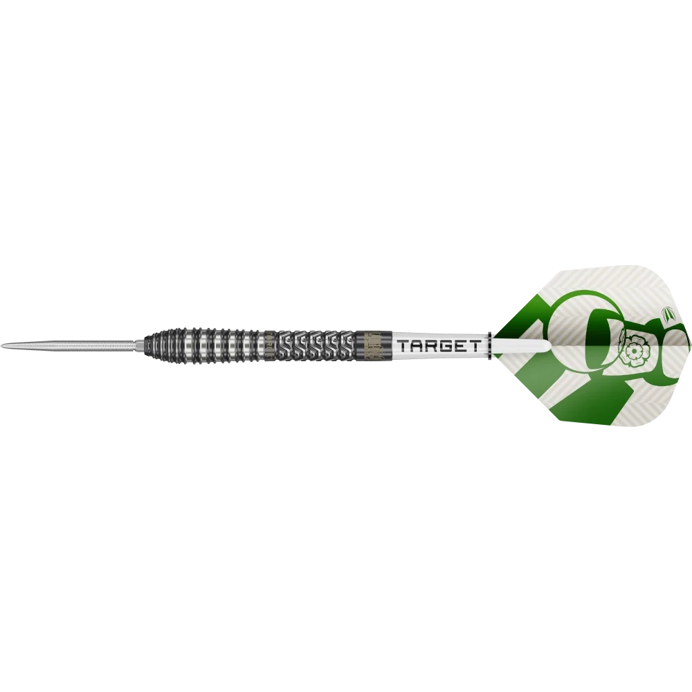 Frontansicht der Target Charlie Manby G1 SP Steeldarts 95 Prozent Tungsten