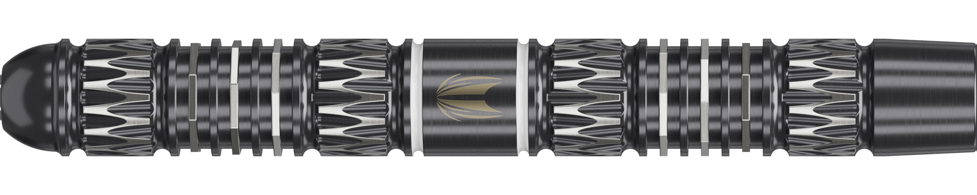 Detailaufnahme des präzisen Barrel Grips der Target Chris Dobey 95K Steeldarts