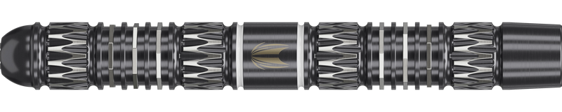 Detailaufnahme des präzisen Barrel Grips der Target Chris Dobey 95K Steeldarts