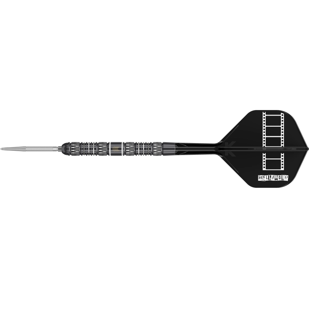 Frontansicht der Target Chris Dobey 95K Swiss Point Steeldarts mit gold schwarzem Design
