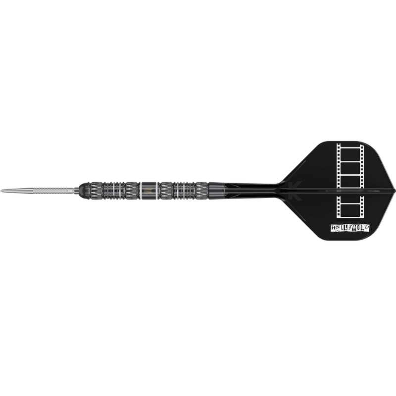 Frontansicht der Target Chris Dobey 95K Swiss Point Steeldarts mit gold schwarzem Design