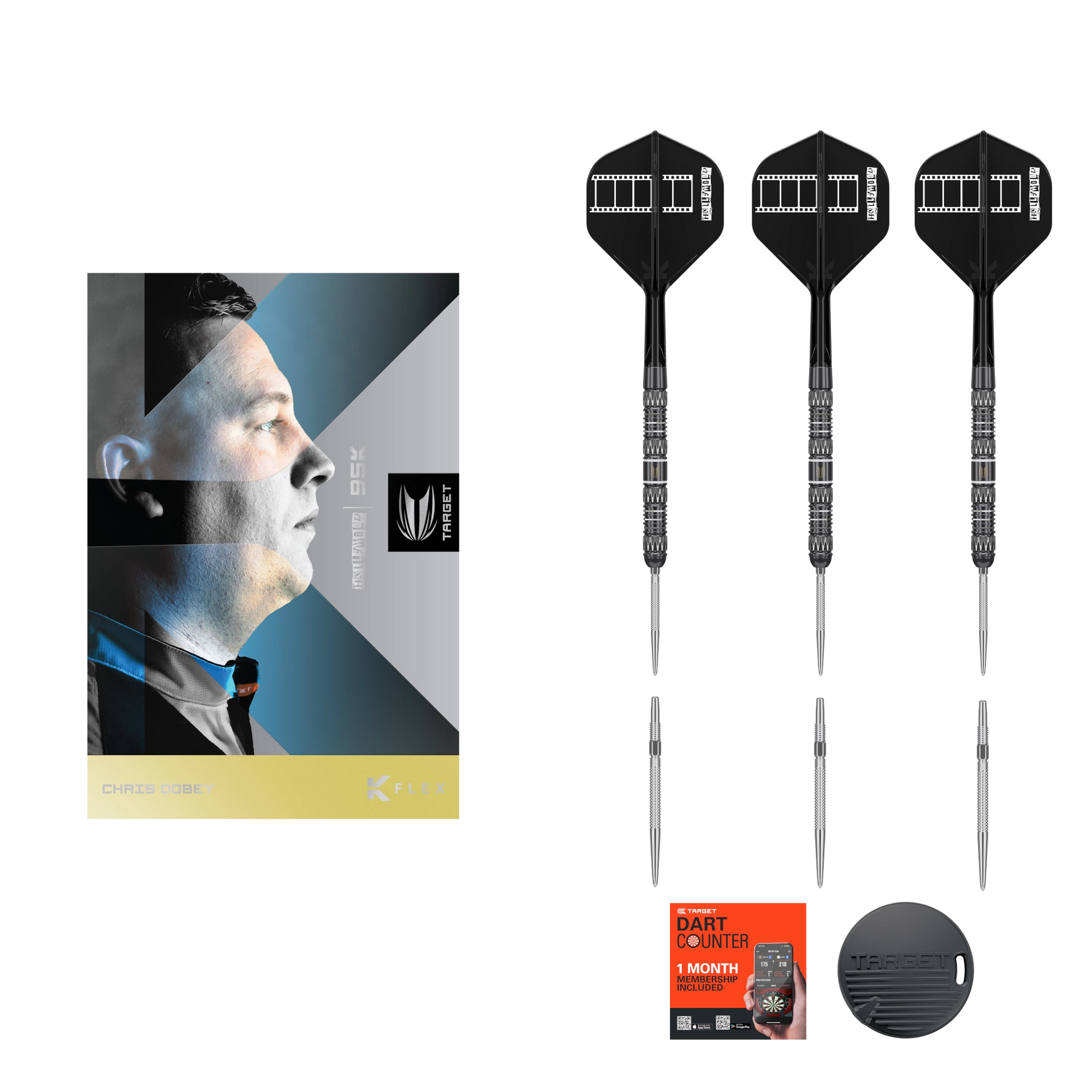 Match Darts von Chris Dobey mit präzisem Grip und Swiss Point Technologie