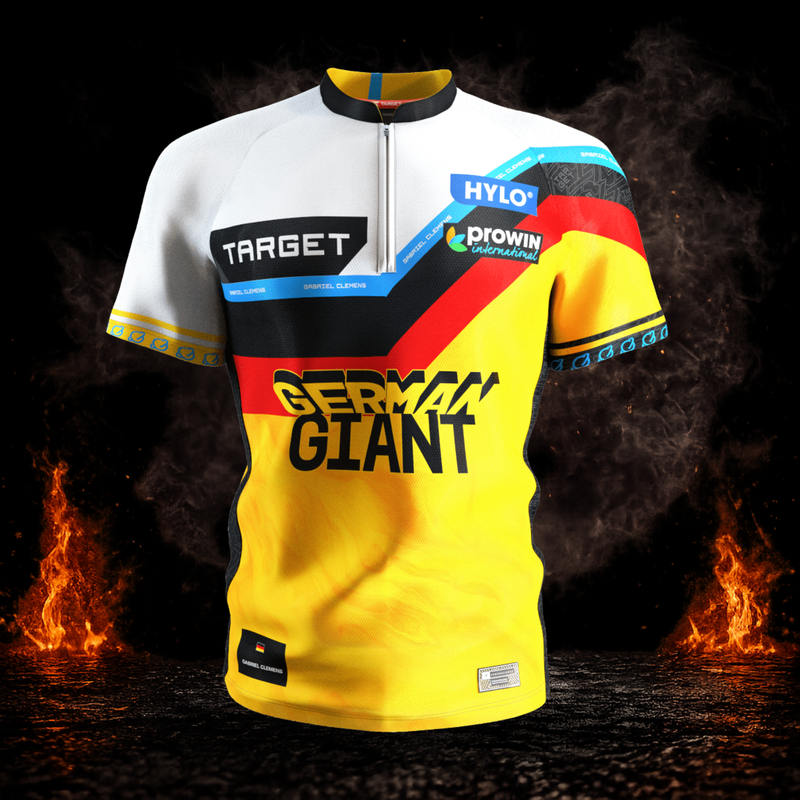 Target Coolplay Gabriel Clemens Dart Shirt 2026 im offiziellen Spielerdesign von Gabriel Clemens