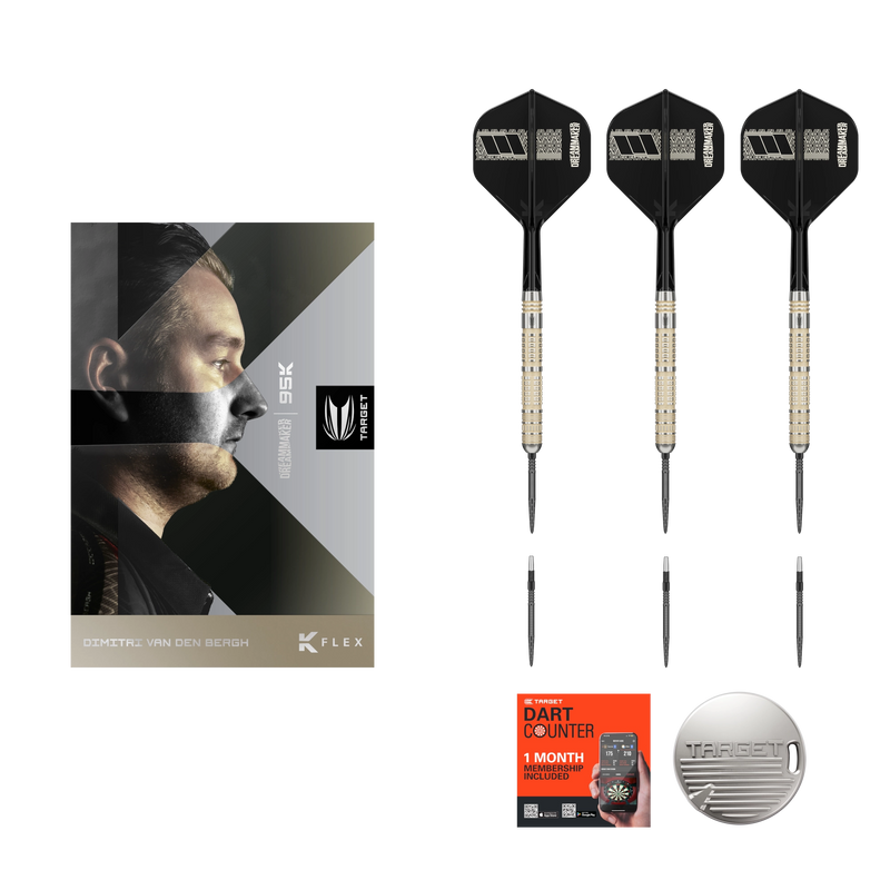 Target Dimitri van den Bergh 95K Steeldarts im modernen Premium Design