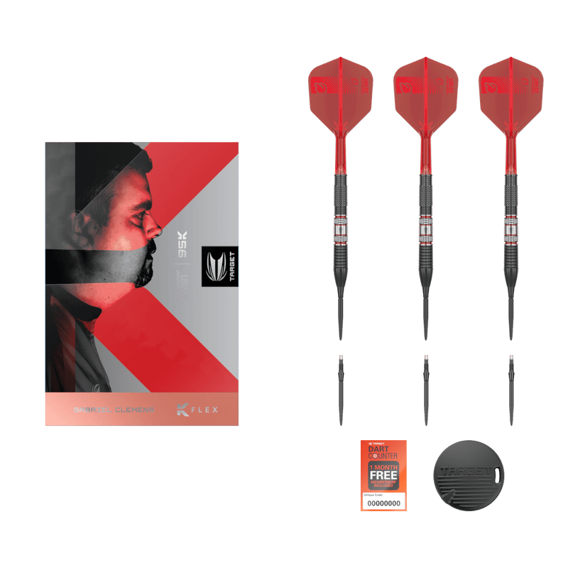 Target Gabriel Clemens 95K Swiss Point Dartset mit hochwertiger Verarbeitung