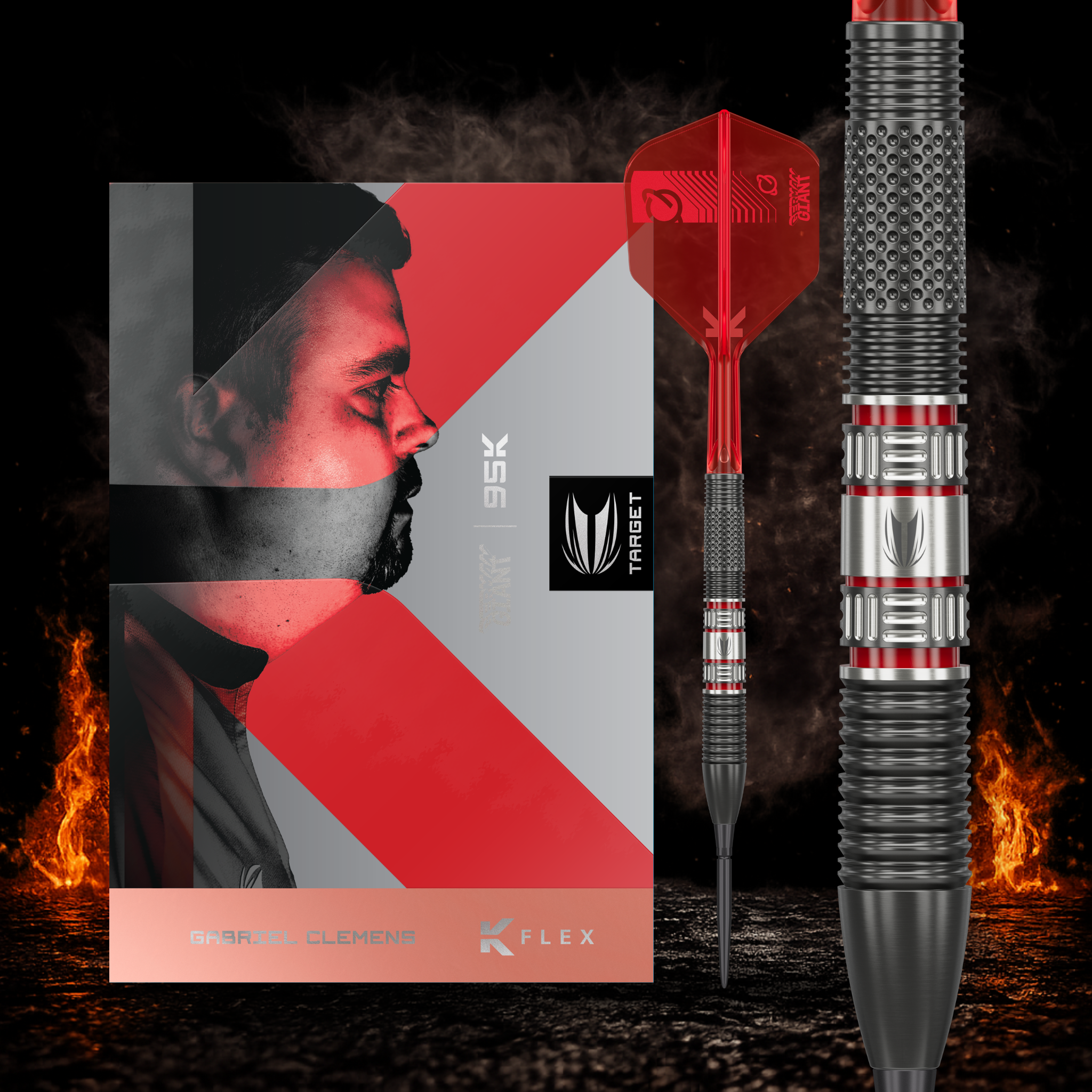 Target Gabriel Clemens 95K Swiss Point Steeldart 95 Prozent Tungsten in Profiqualität