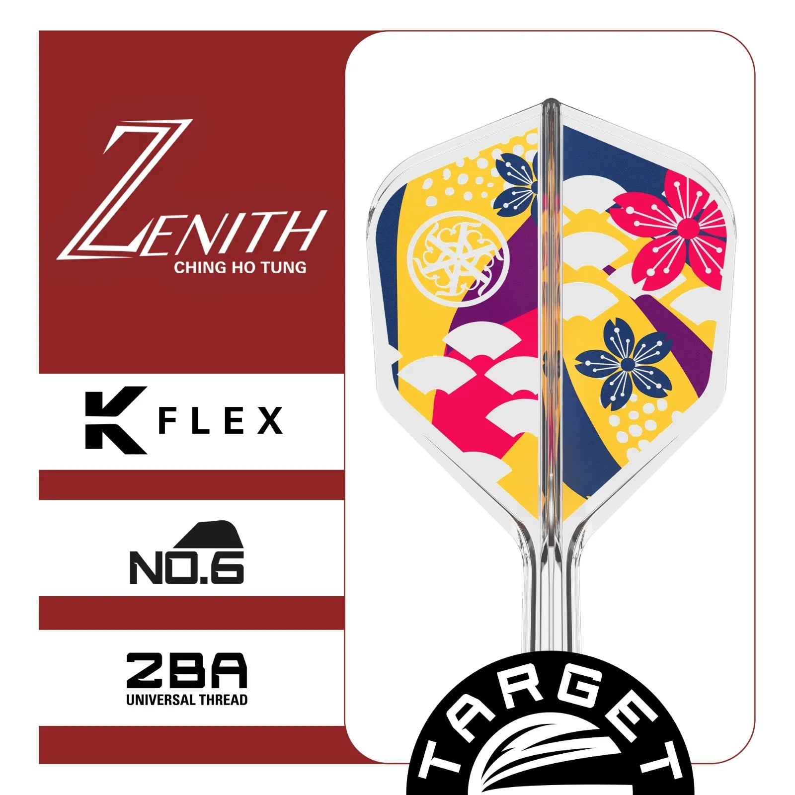Detailaufnahme des Target Japan Zenith K-Flex No.6 Flight Shaft Systems