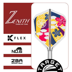 Detailaufnahme des Target Japan Zenith K-Flex No.6 Flight Shaft Systems