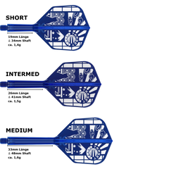 Hochwertiges Target Japan K-Flex Japan Small Standard No.6 Flight Shaft System für Dartspieler