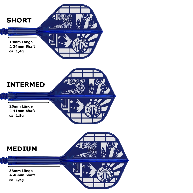 Kombination aus Flight und Shaft im Target Japan K-Flex Japan Standard No.2 System