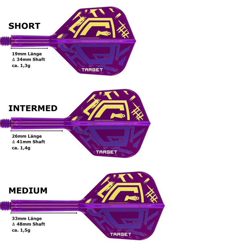 Kombination aus Flight und Shaft im Target K-Flex Luke Littler WC Small Standard No.6 System
