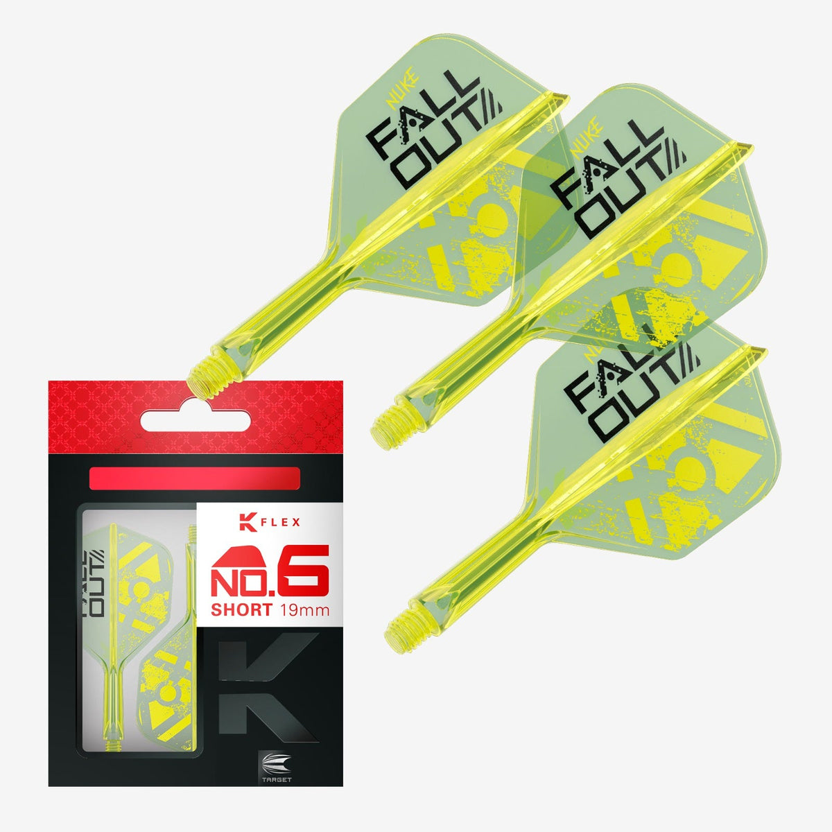 Target Luke Littler Fallout K-Flex No.6 Short – Dreierset mit Verpackung