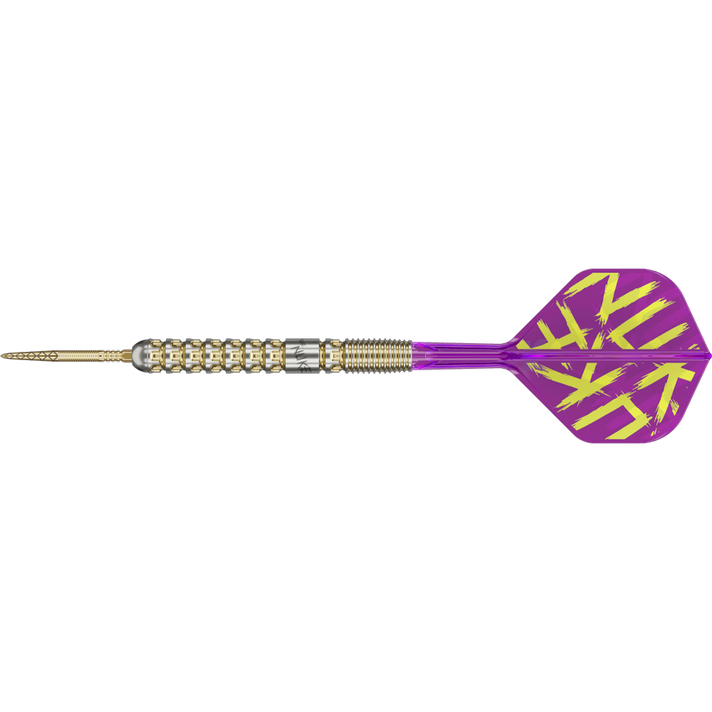 Detailaufnahme des präzisen Barrel Grips der Luke Littler G1 Prodigy Darts
