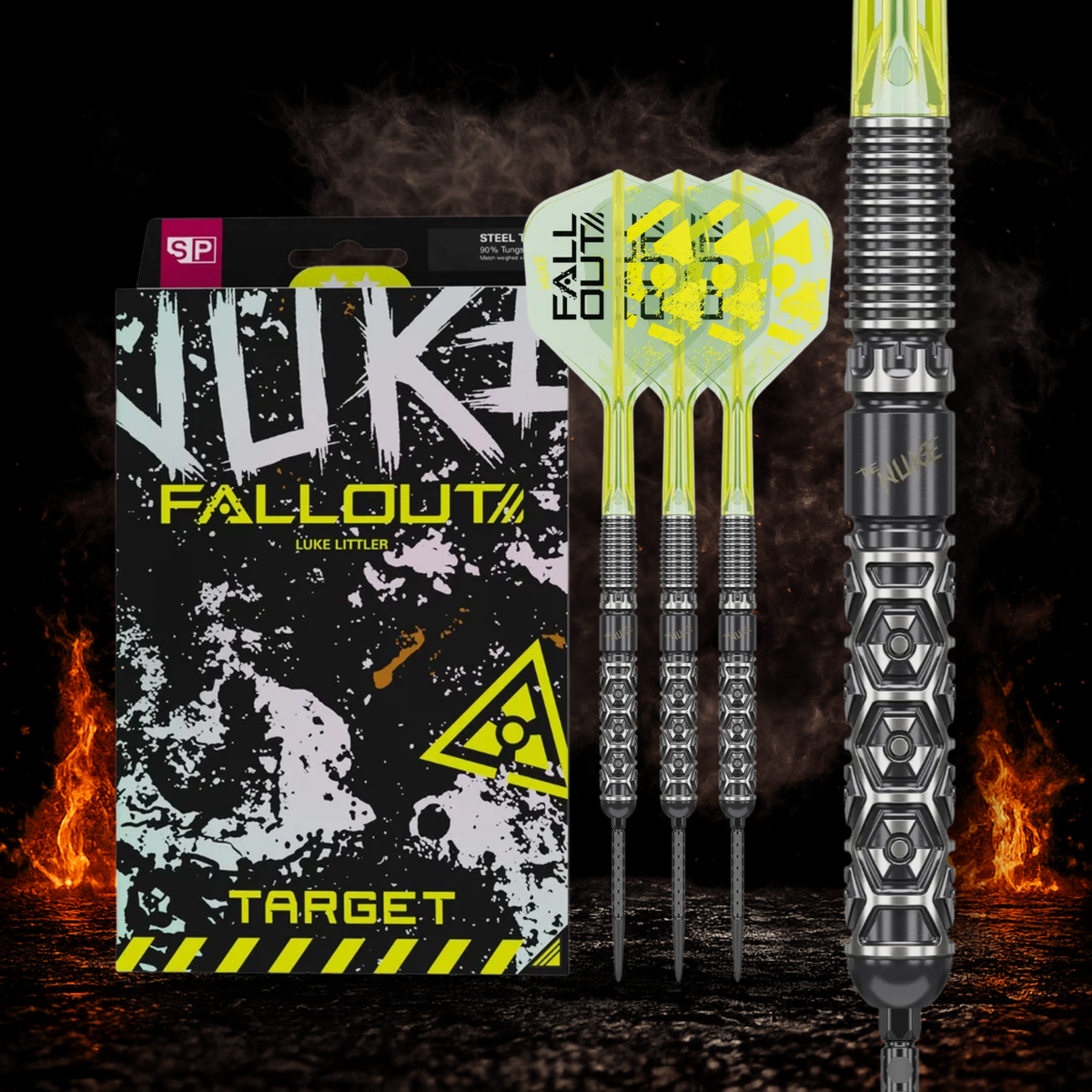 Target Luke Littler Nuke Fallout SP Steeldart 90 Prozent Tungsten Profi Dartpfeile