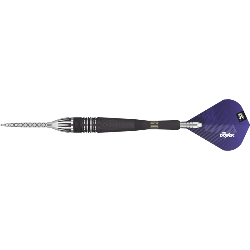 Detailaufnahme des präzisen Barrel Grips der Phil Taylor 9FIVE G10 Darts