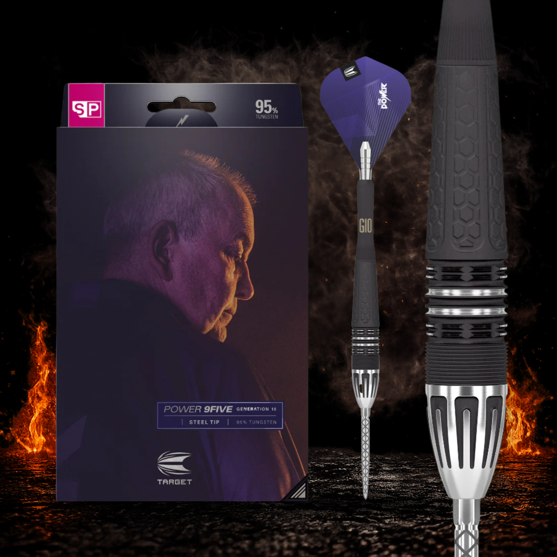Target Phil Taylor 9FIVE G10 Swiss Point Steeldart 95 Prozent Tungsten in Profiqualität