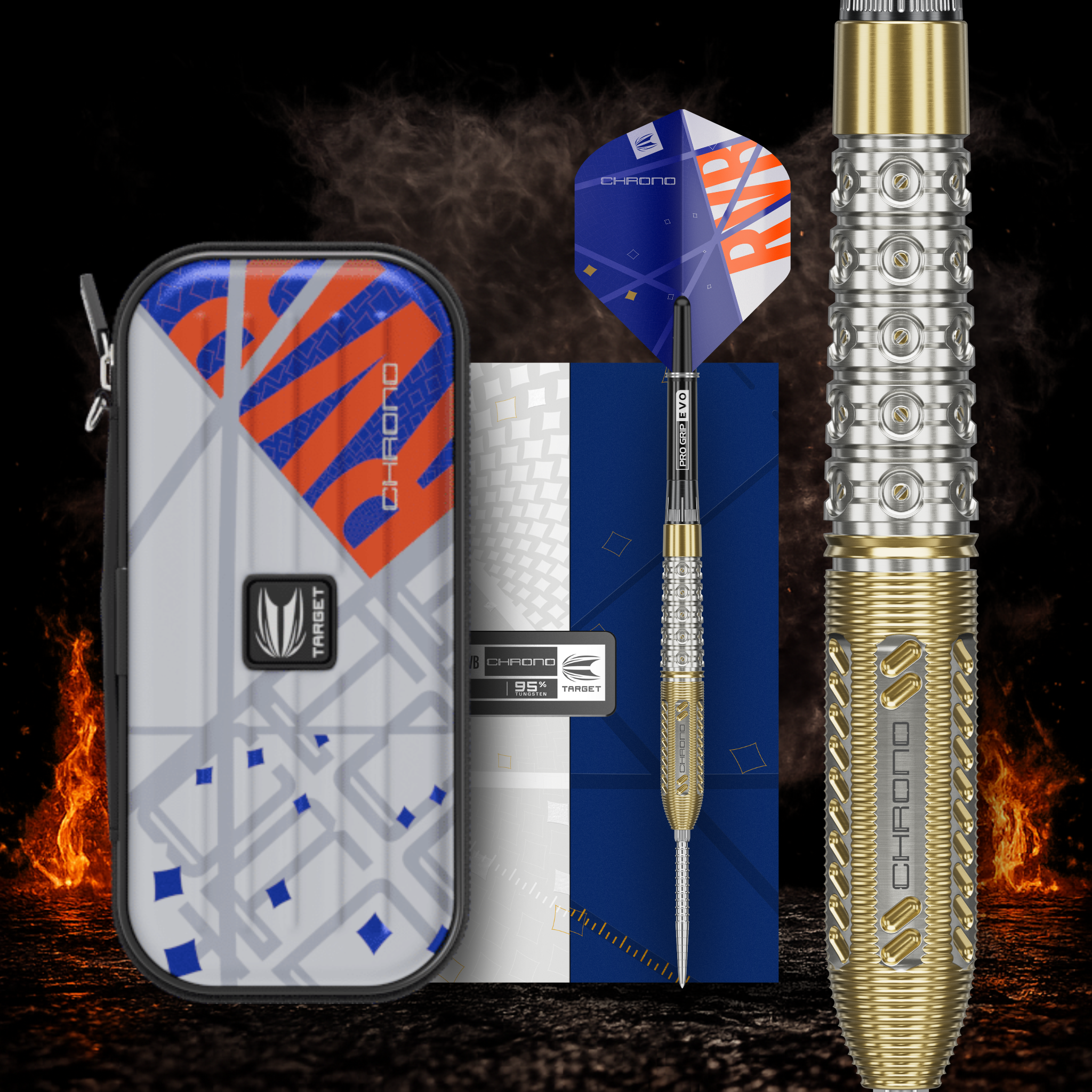 Target Raymond van Barneveld Chrono Swiss Point Steeldart 95 Prozent Tungsten in Profiqualität