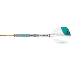 Detailaufnahme des präzisen Barrel Grips der Rob Cross G2 Darts