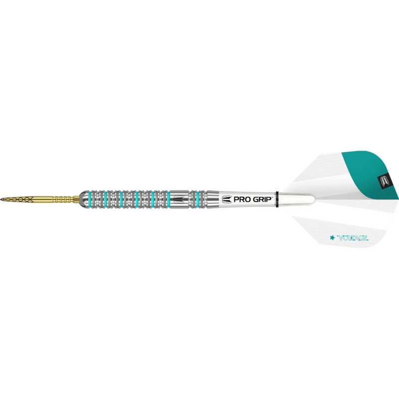 Detailaufnahme des präzisen Barrel Grips der Rob Cross G2 Darts