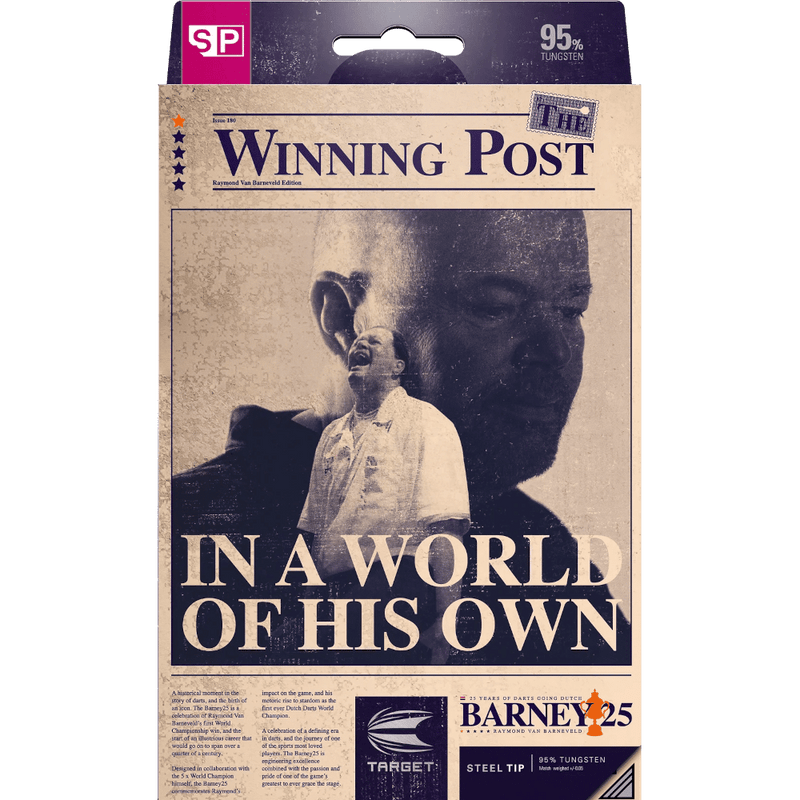 Target Raymond van Barneveld Barney25 Swiss Point Dartset mit hochwertiger Verarbeitung