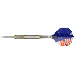 Detailaufnahme des präzisen Barrel Grips der Raymond van Barneveld Chrono Darts