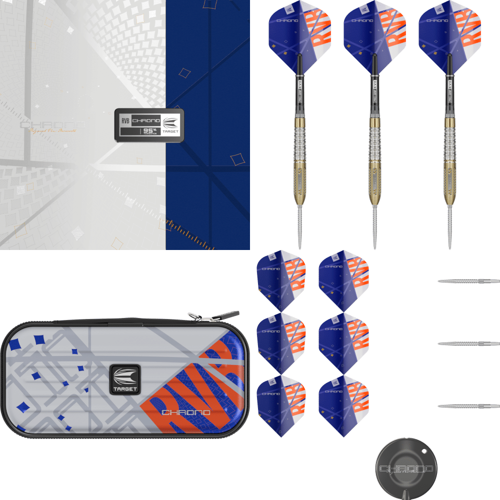 Hochwertige Target RVB Chrono Profi Steeldarts für Liga und Turnier