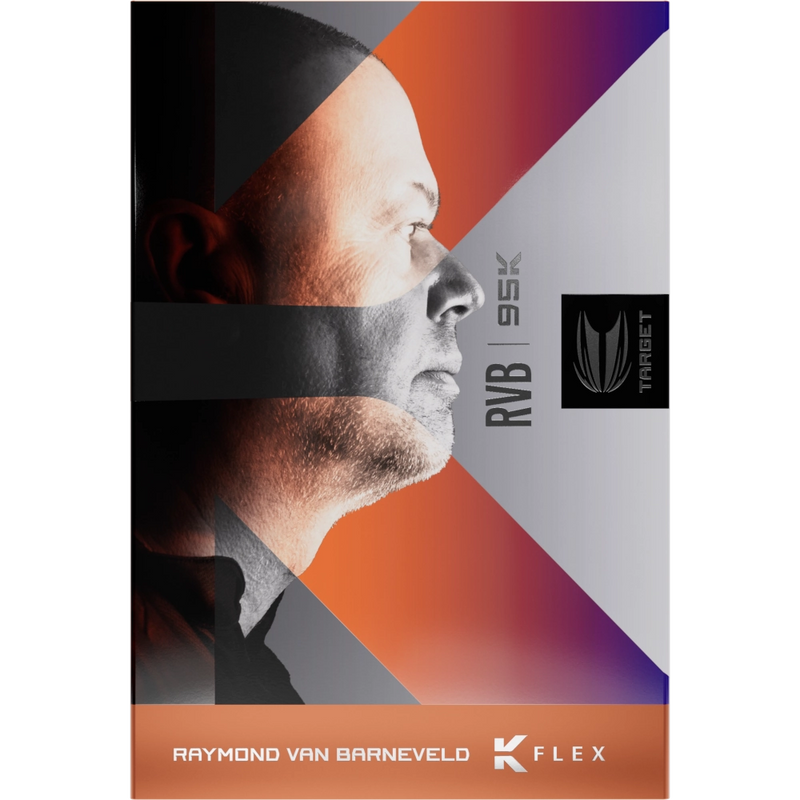 Target Raymond van Barneveld 95K Swiss Point Steeldart 95% – Originalverpackung Vorderseite