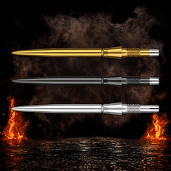 Target Standard Storm Swiss Point vor dunklem Rauchhintergrund mit dezenten orangefarbenen Flammen
