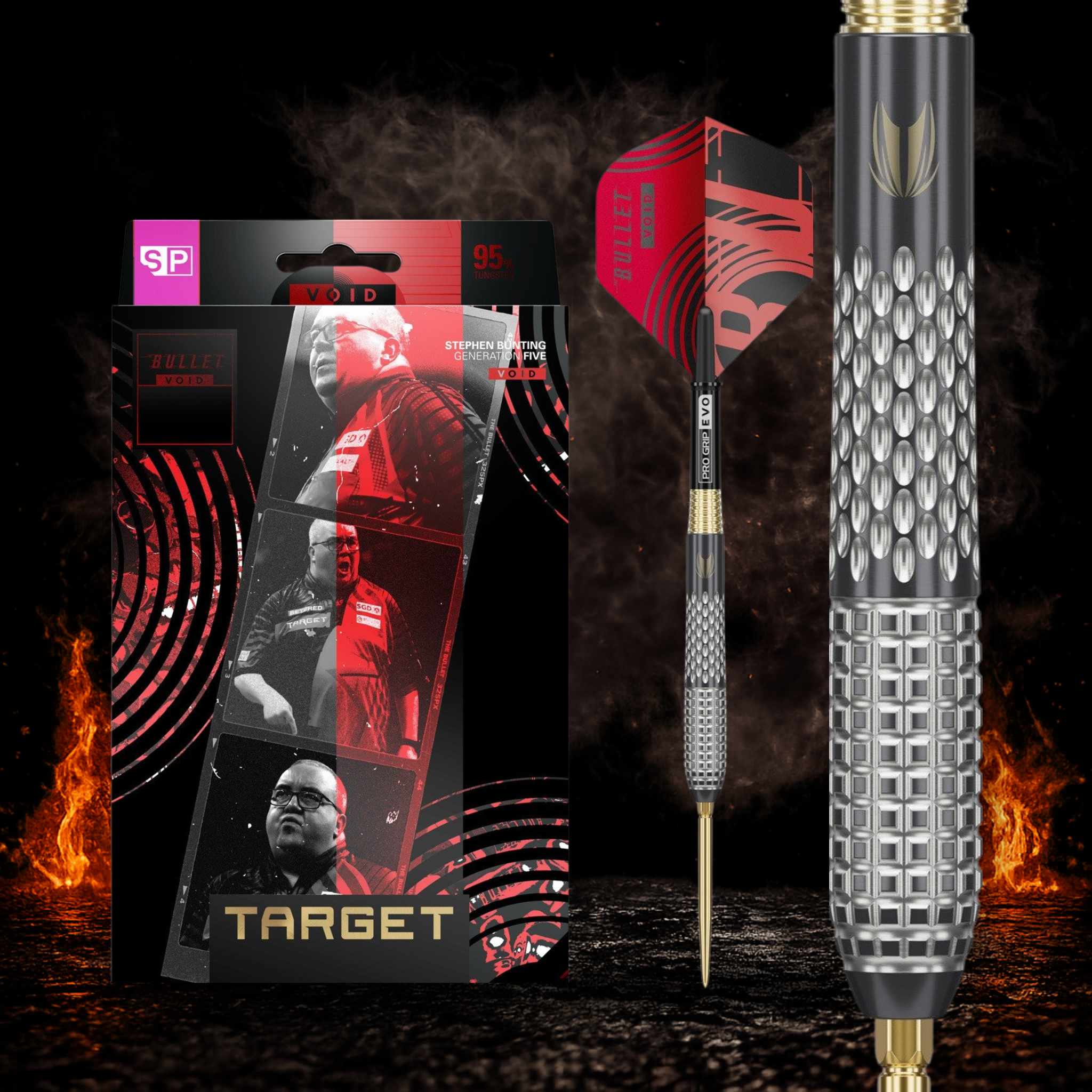 Target Stephen Bunting G5 Void 2026 Swiss Point Steeldart 95 Prozent Tungsten 