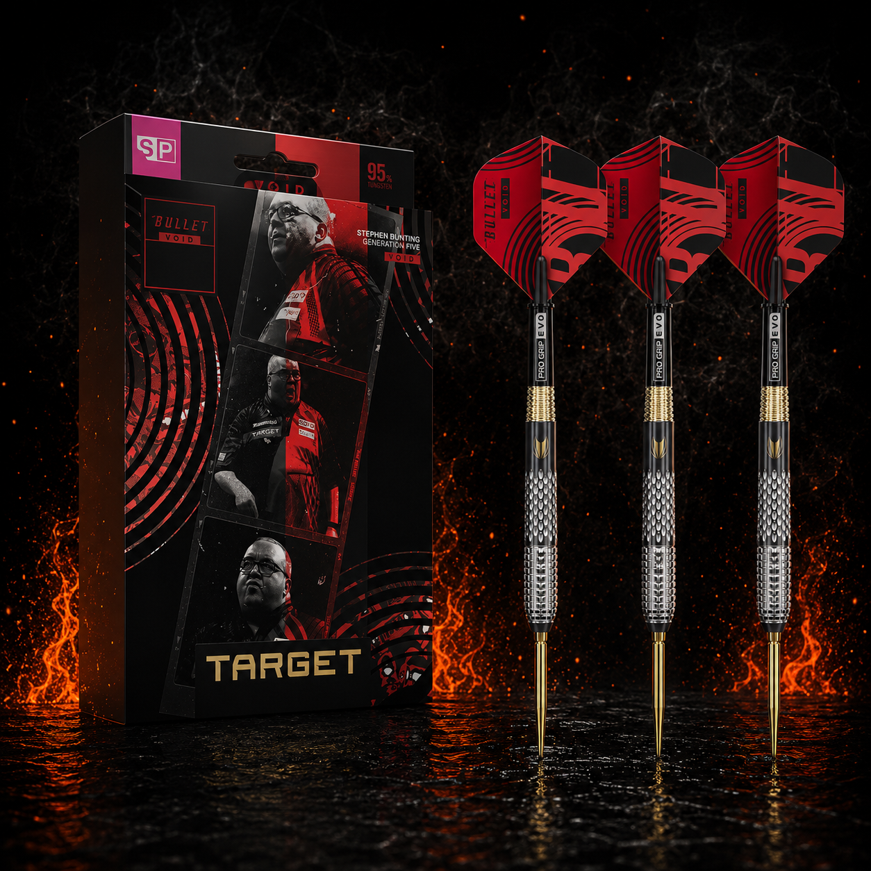 Target Stephen Bunting G5 Void 2026 Swiss Point Steeldart 95 Prozent Tungsten 