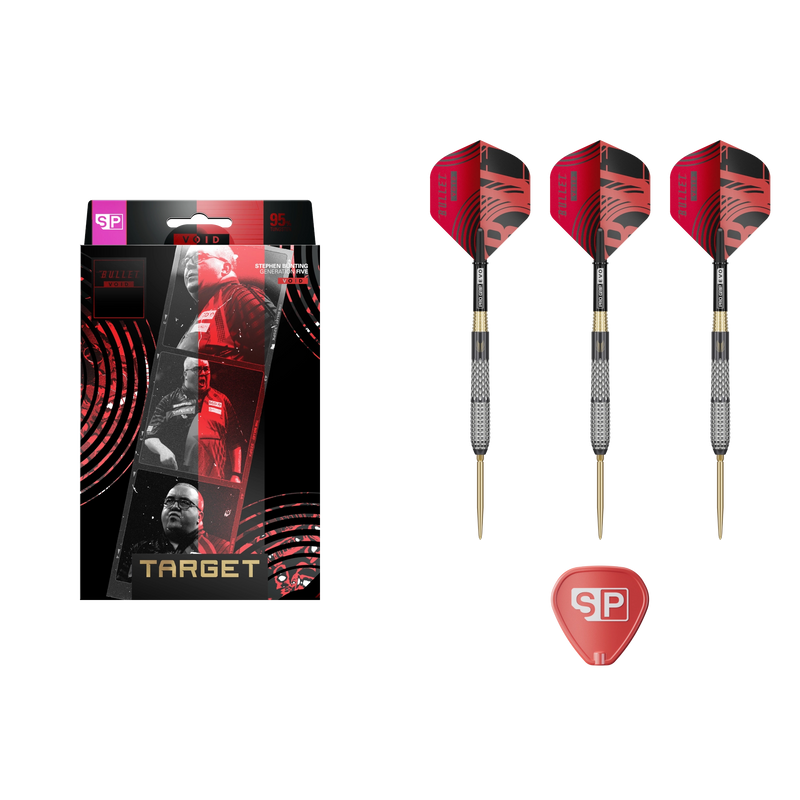 Target Stephen Bunting G5 Void 2026 Swiss Point Dartset mit hochwertiger Verarbeitung