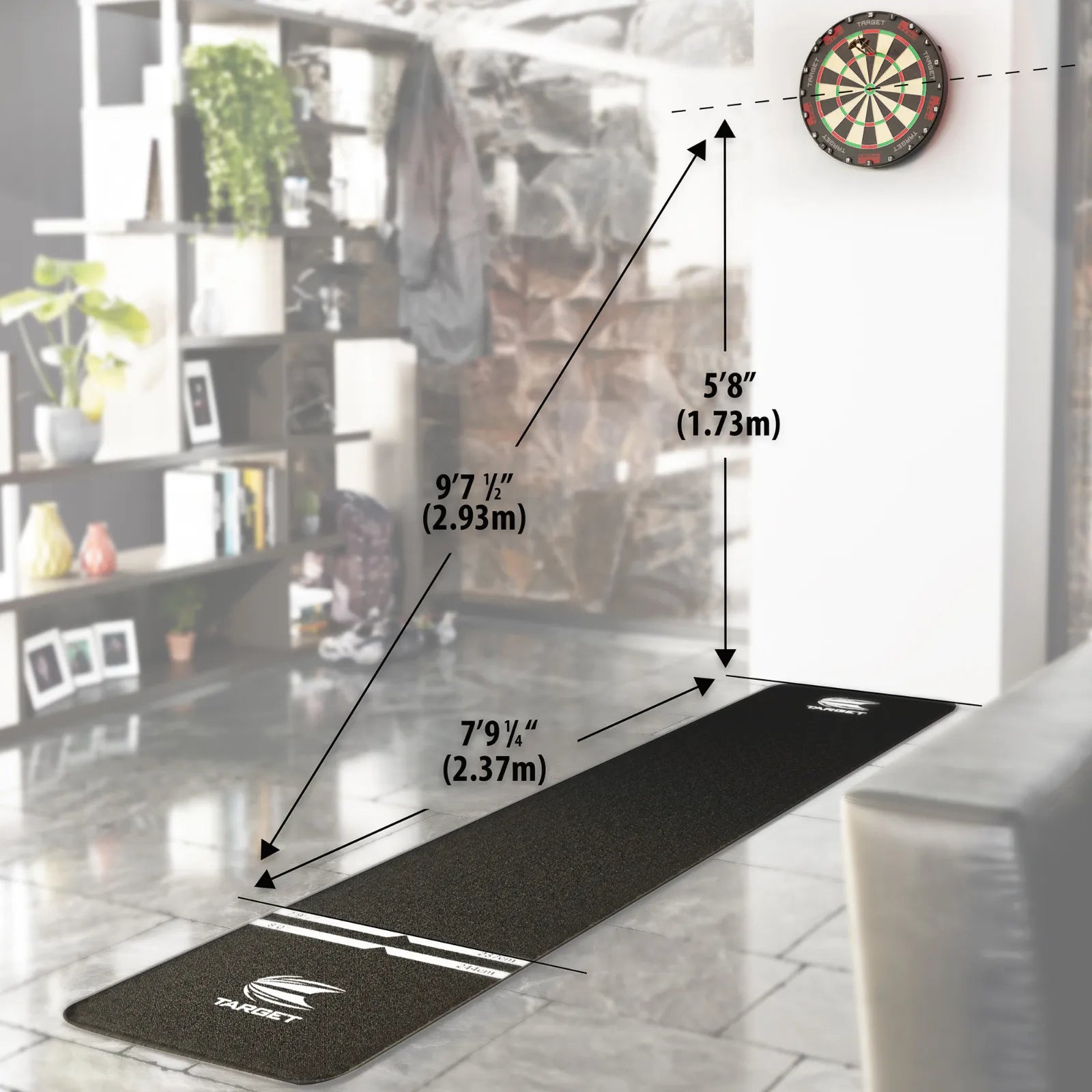 Aufbau des premium Target TOR Dartboards für Liga Turnier und Hobbyspieler