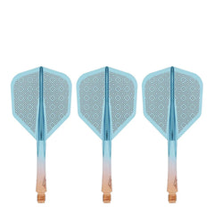CALIBURN SUP FLIGHTS MOULDED SHAFT AND FLIGHT - STANDARD NO6 - BLOCK - ORANGE & BLAU-2