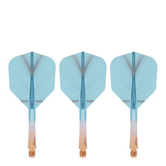 CALIBURN SUP FLIGHTS MOULDED SHAFT AND FLIGHT - STANDARD NO6 - FEATHER - ORANGE & BLAU-2