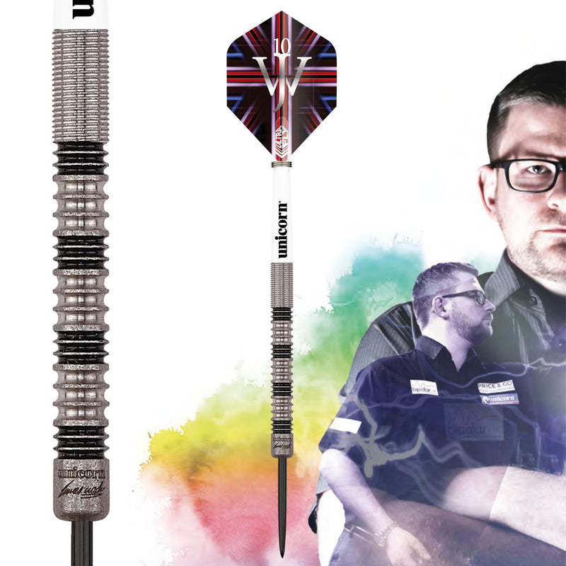 Unicorn James Wade Phase 2 Premier Steeldart aus 90 Prozent Tungsten