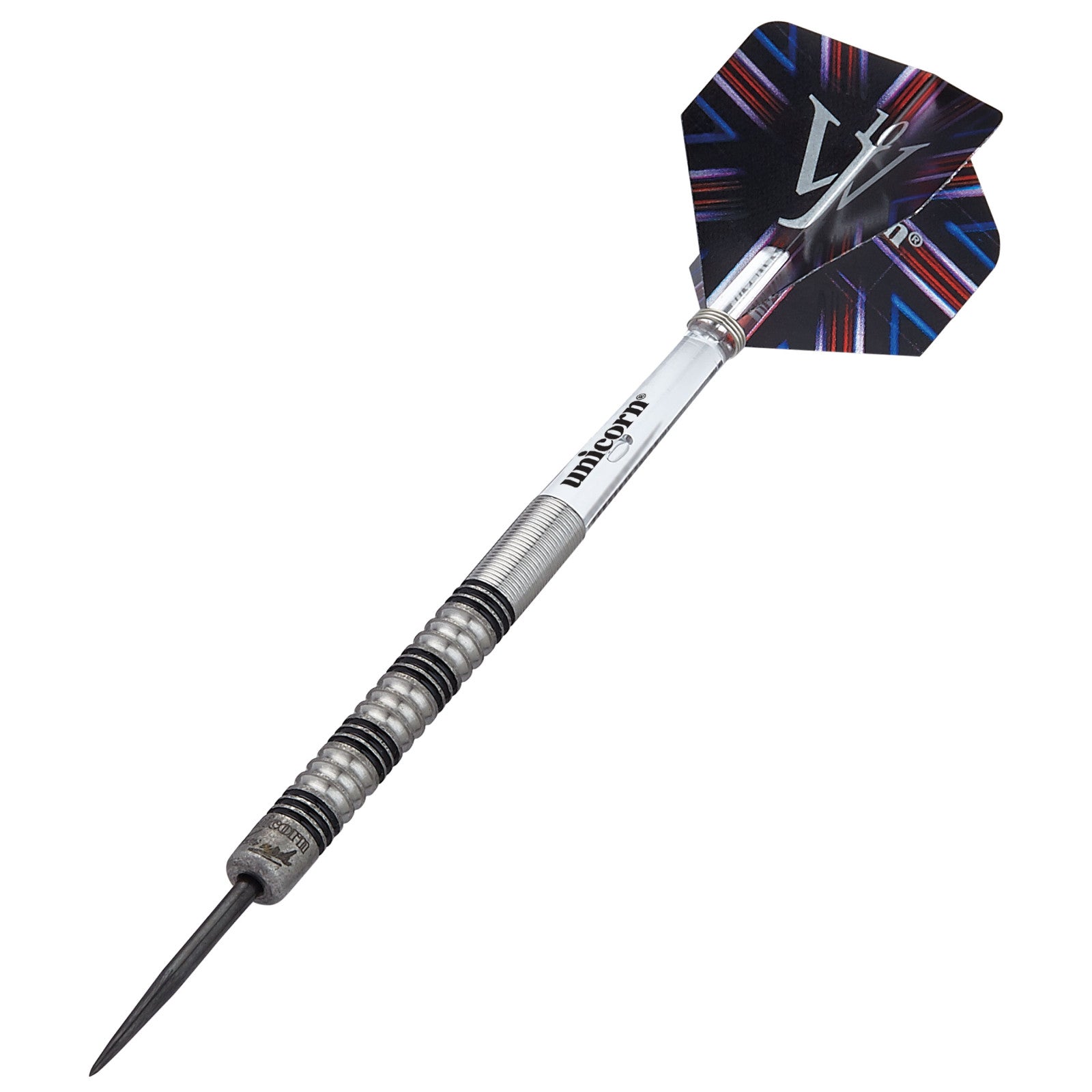 Frontansicht des Unicorn James Wade Phase 2 Premier Steeldarts 90 Prozent Tungsten