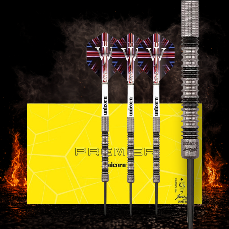 Unicorn James Wade Phase 2 Premier Steeldart 90 Prozent Tungsten in Profiqualität