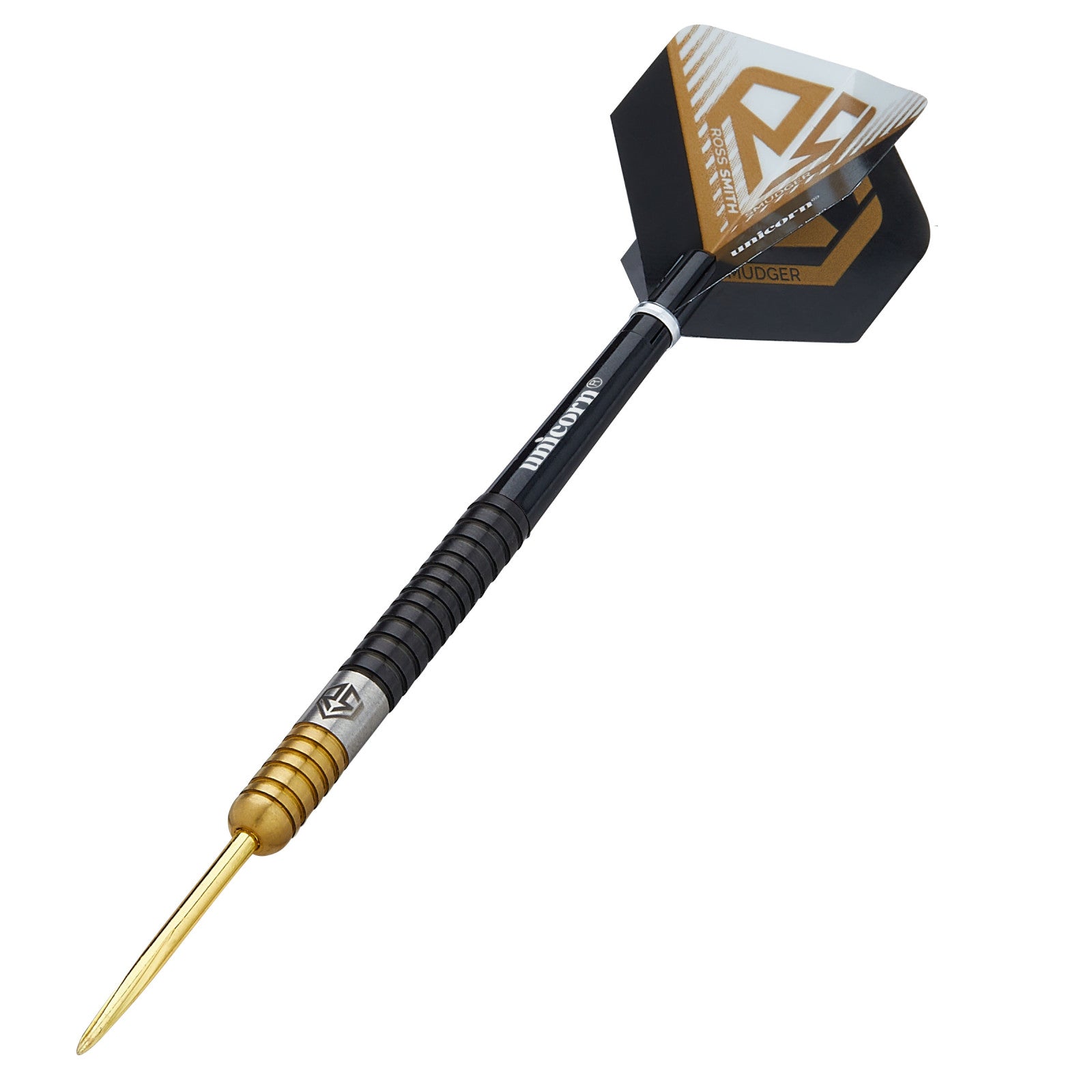 Frontansicht des Unicorn Ross Smith Two-Tone Steeldarts 90 Prozent Tungsten