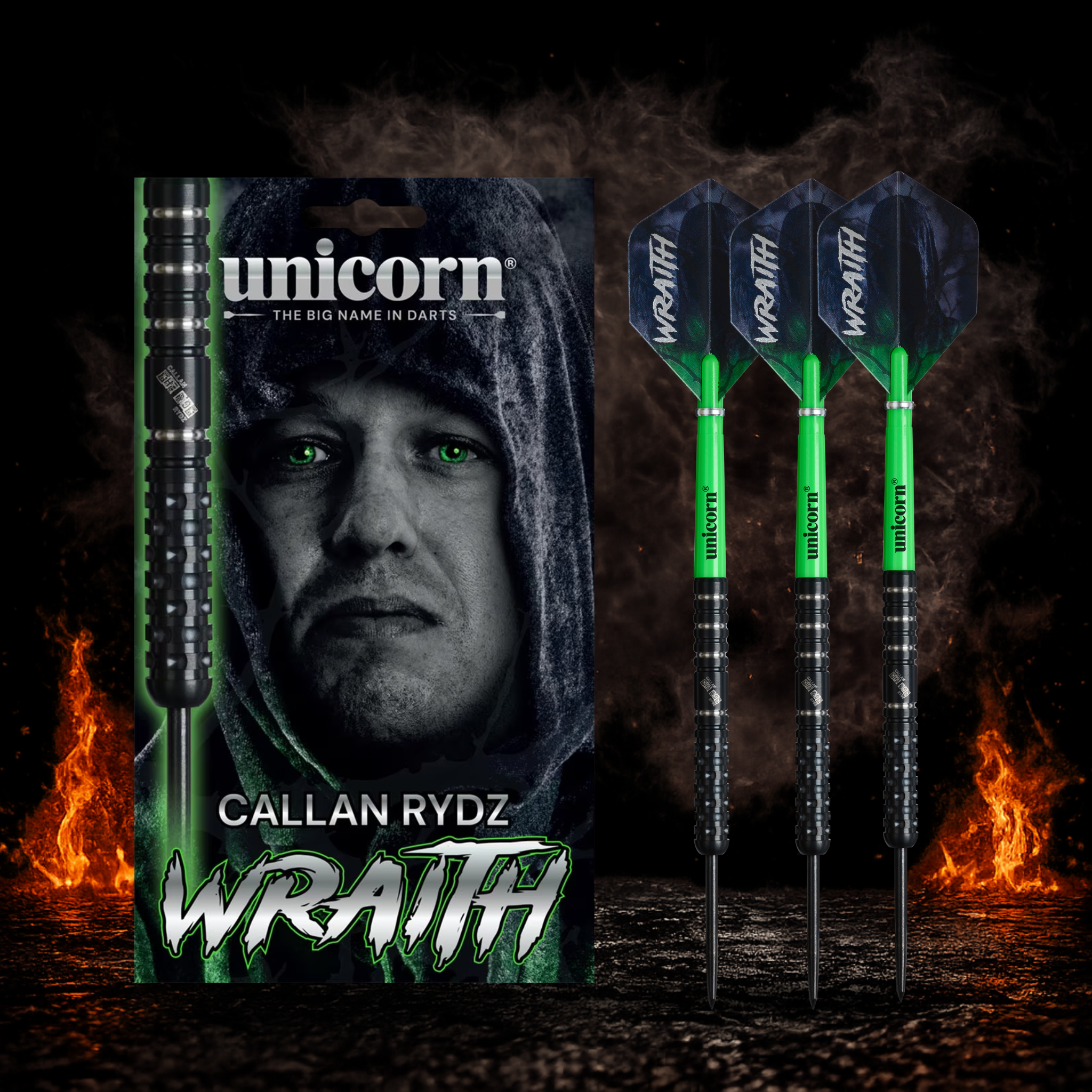 Unicorn Wraith Callan Rydz Steeldart 90 Prozent Tungsten in Profiqualität