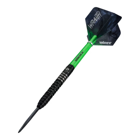 Frontansicht des Unicorn Wraith Cameron Menzies Steeldarts 90 Prozent Tungsten