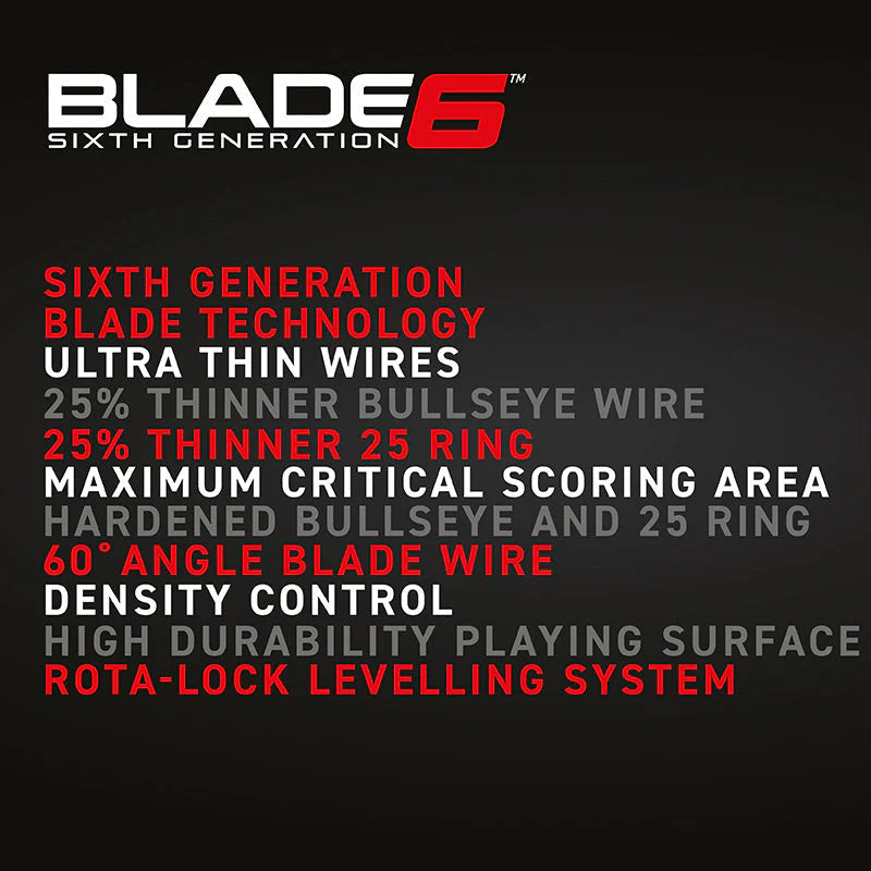 Datials zur Winmau Blade 6 mit präzisem Spider Drahtsystem