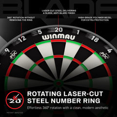 Bullseye und Triple-Felder der Winmau Blade X im Detail