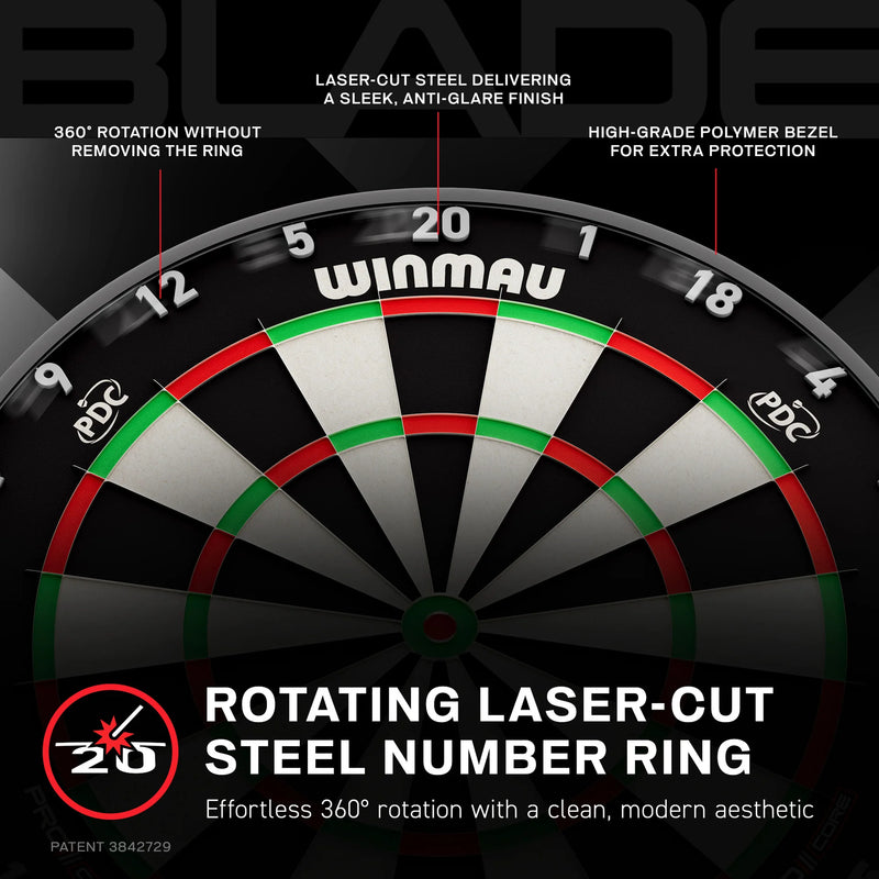 Bullseye und Triple-Felder der Winmau Blade X im Detail