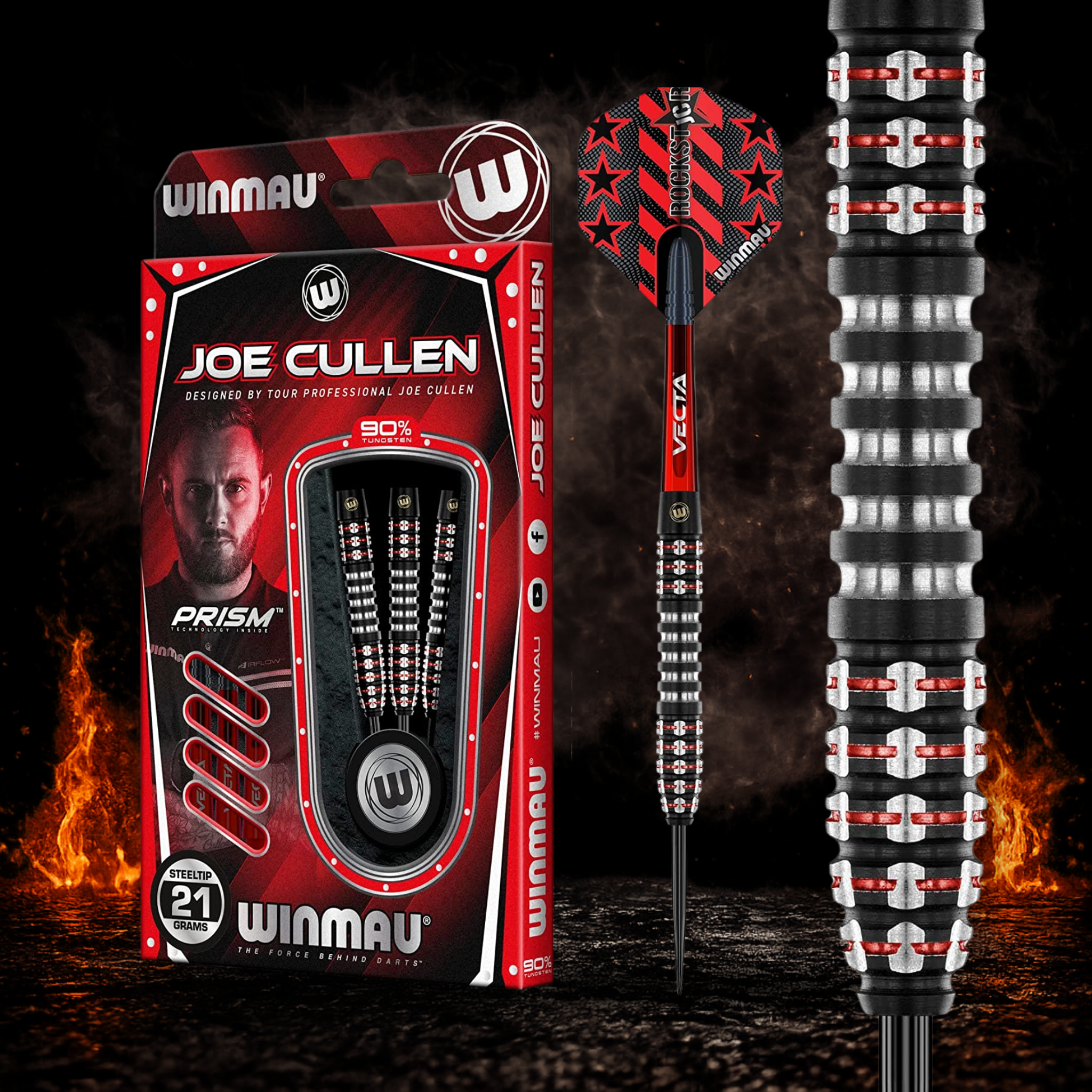 Winmau Joe Cullen SE Steeldart 90 Prozent Tungsten in Profiqualität